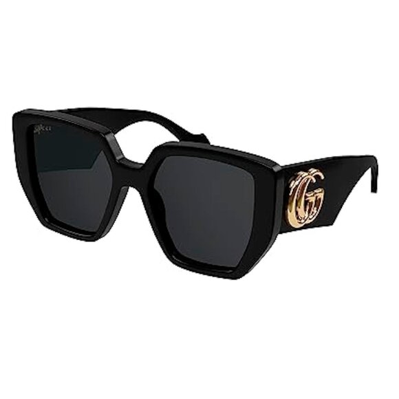 Gucci Women's Geometric Black Frame Sunglasses - Picture 1 of 10